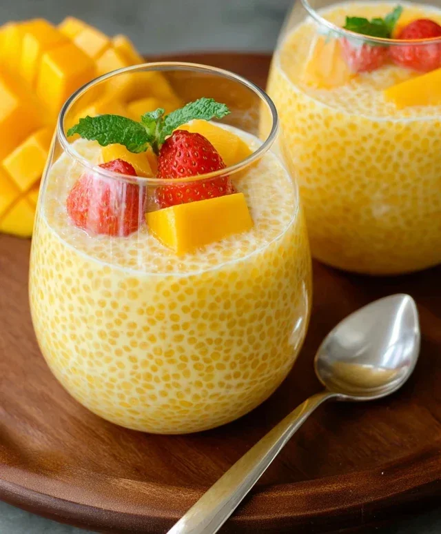 Mango Tapioca Pudding (Mango Sago)