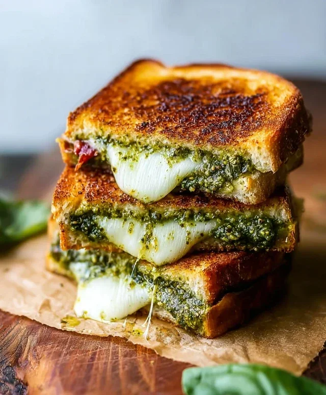 Sourdough Pesto Grilled Cheese