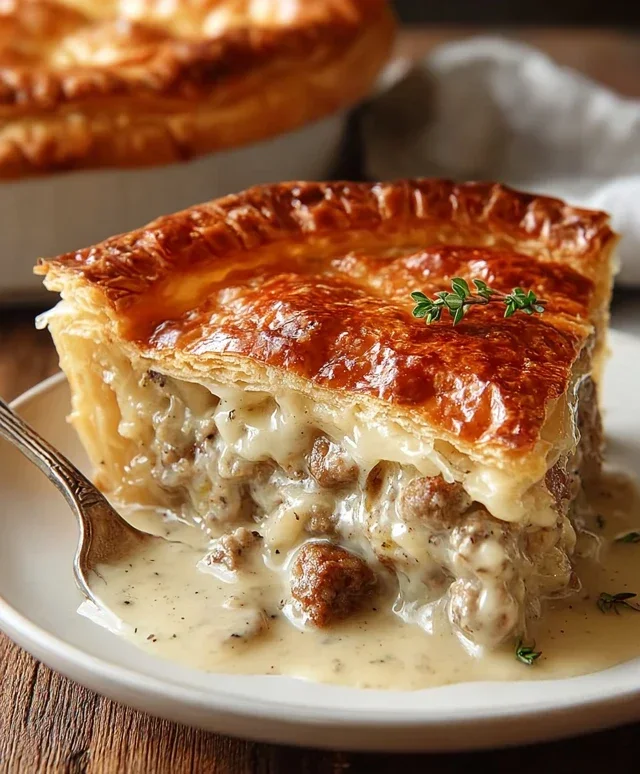 Sausage Gravy Puff Pie