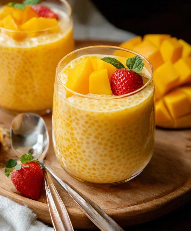 Mango Tapioca Pudding (Mango Sago)