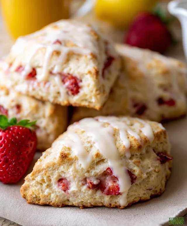Strawberry Lemon Blondies
