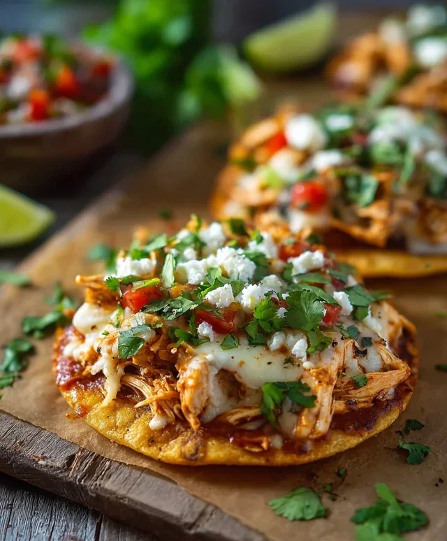 Mexican Rotisserie Chicken Tostadas