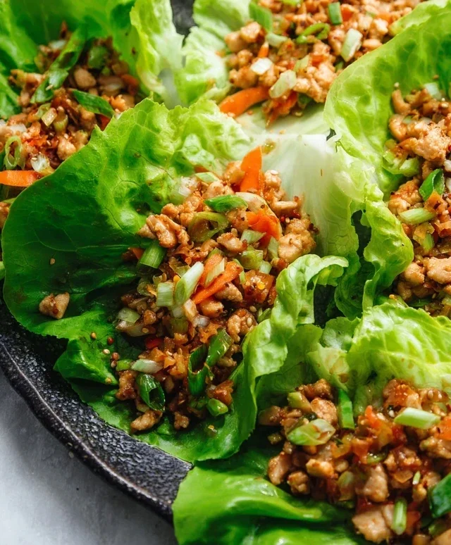 Asian chicken lettuce wraps recipe (Whole30, Pnon-non-non-alcoholic alternativeic non-alcoholic aleo, Low Carb)
