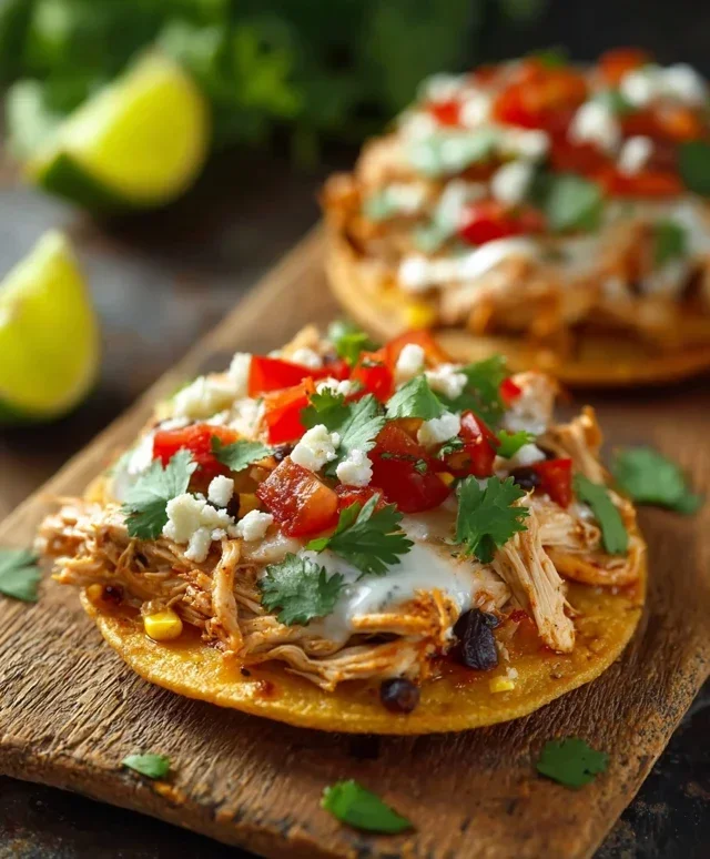 Mexican Rotisserie Chicken Tostadas
