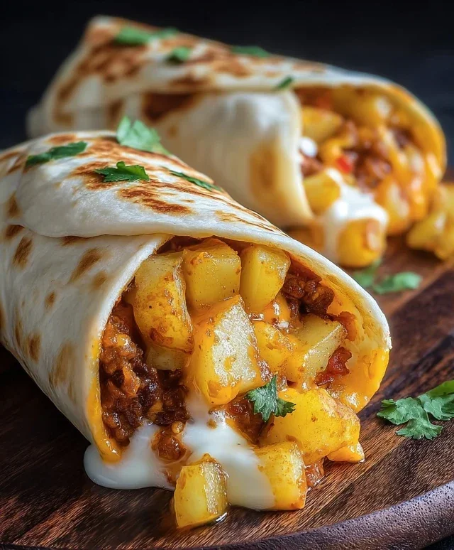 Cheesy Potato Burritos