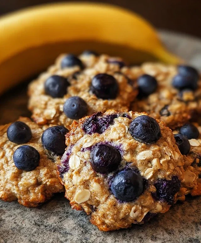 Banana Blueberry Breakfast Cookies