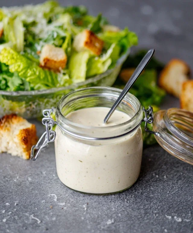 Homemade Creamy Caesar Salad Dressing