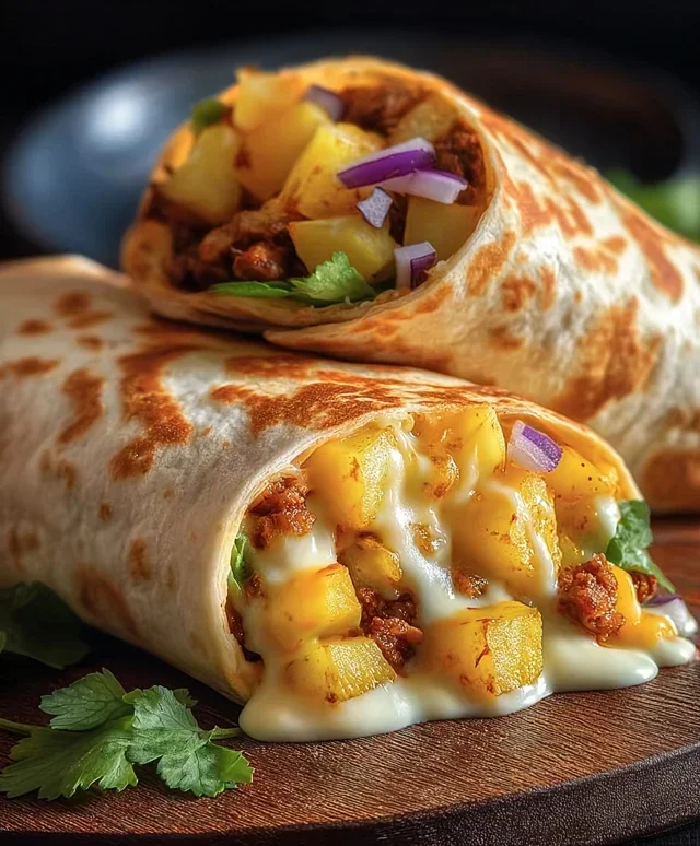 Cheesy Potato Burritos