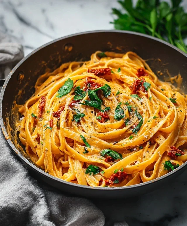 Vegan Creamy Sun Dried Tomato Pasta Recipe