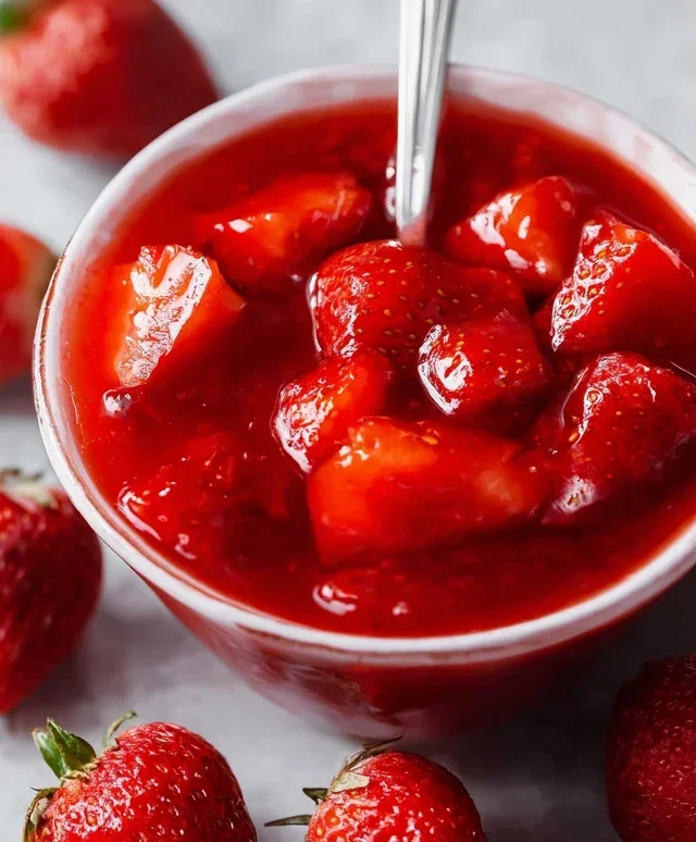 Fresh Strawberry Sauce (Strawberry Topping)