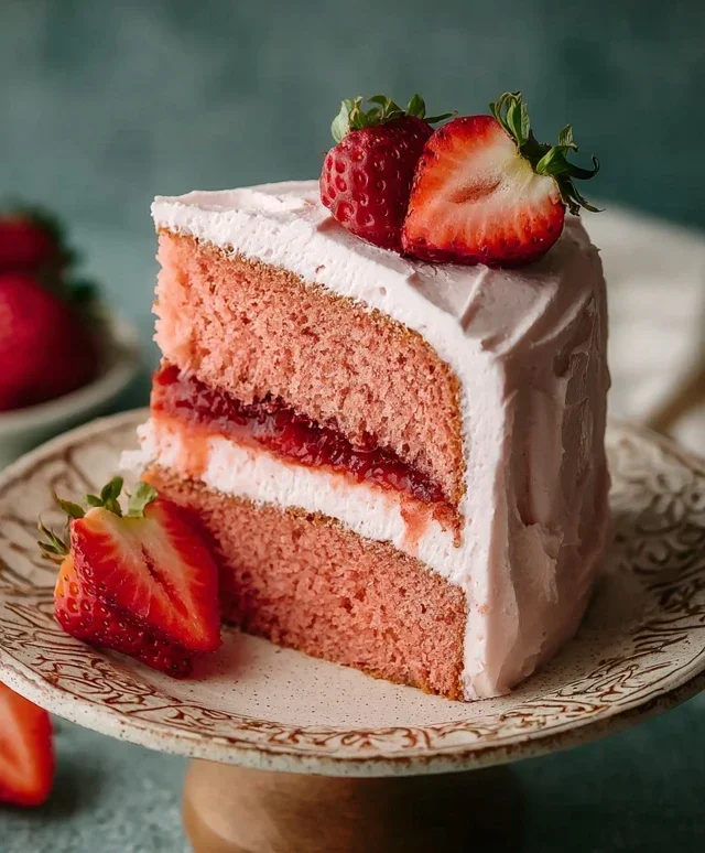 Small-batch Vegan Strawberry Cake
