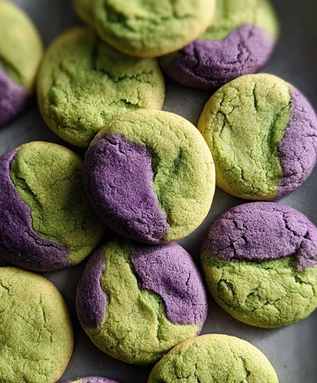 Matcha Ube Cookies