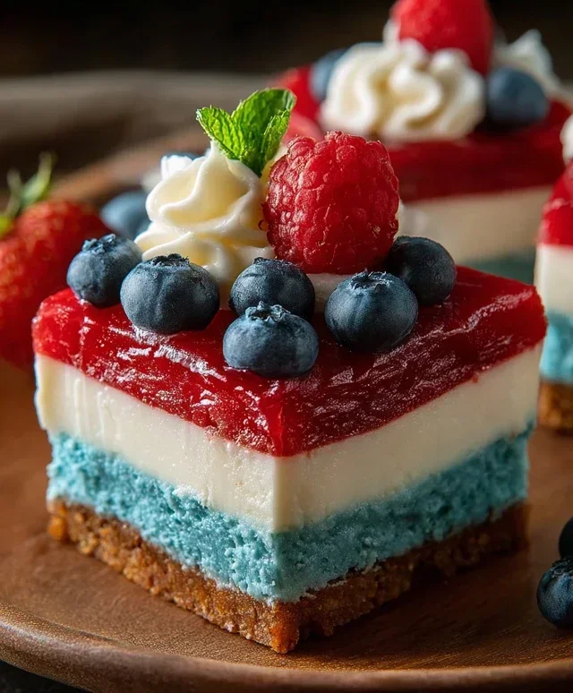 No Bake Patriotic Cheesecake