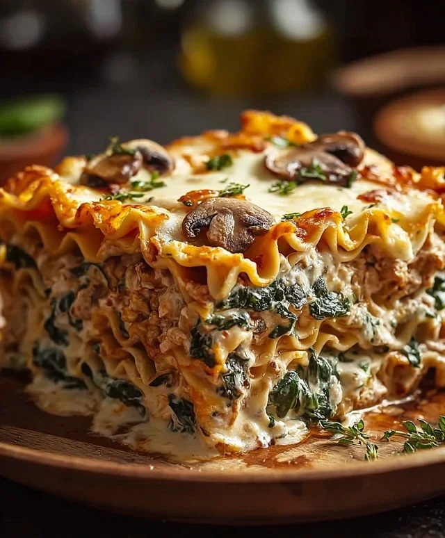 Mushroom And Spinach Lasagna Recipe