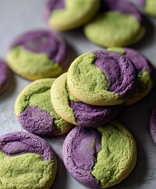 Matcha Ube Cookies