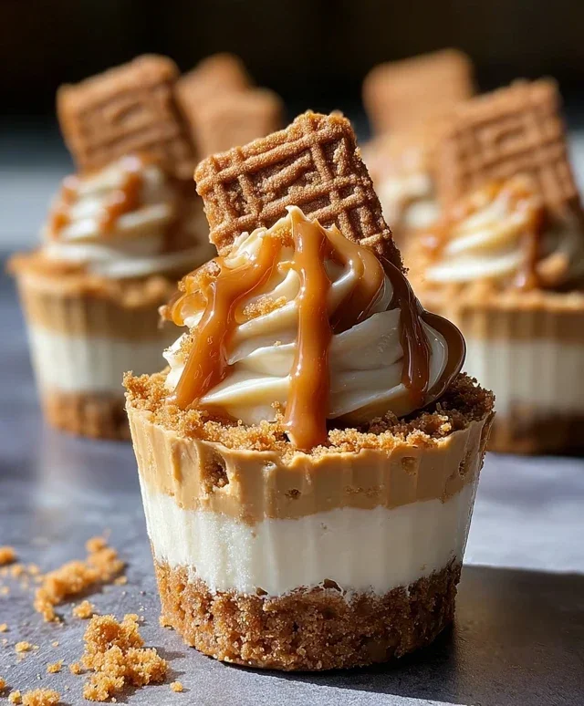 Mini Cookie Butter Cheesecake Cups