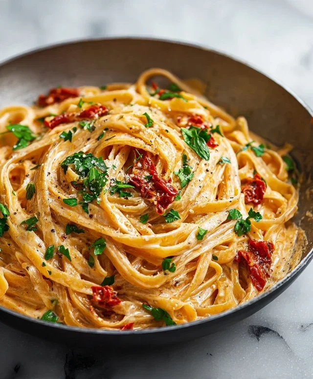 Vegan Creamy Sun Dried Tomato Pasta Recipe