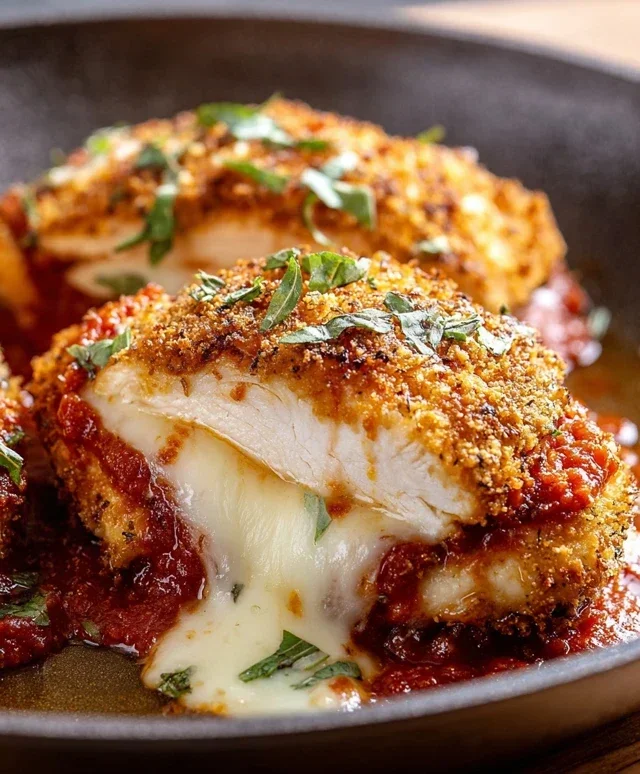 Stuffed Chicken Parmesan Dish