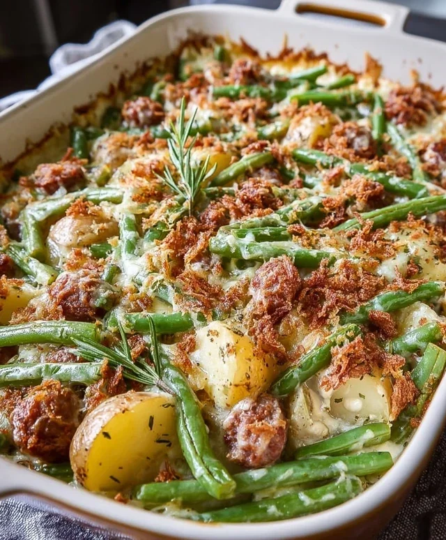 Sausage Green Bean Potato Casserole