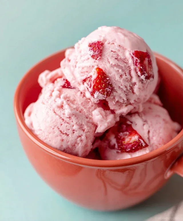 Homemade Strawberry Ice Cream