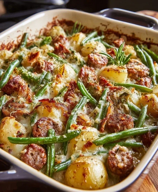 Sausage Green Bean Potato Casserole