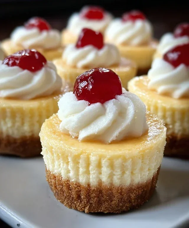Super Easy Mini Cheesecakes with Vanilla Wafer Crust