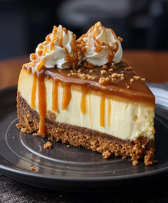 Cookie Butter Caramel Cheesecake