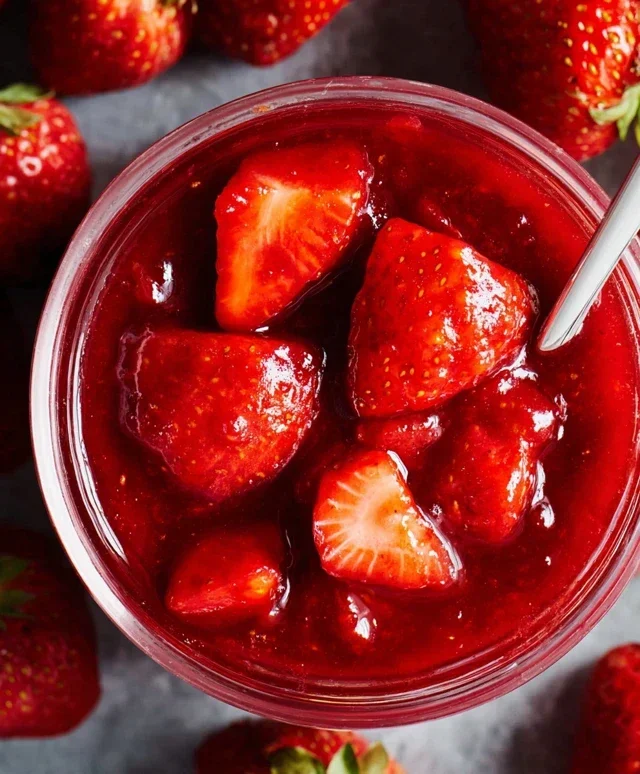 Fresh Strawberry Sauce (Strawberry Topping)