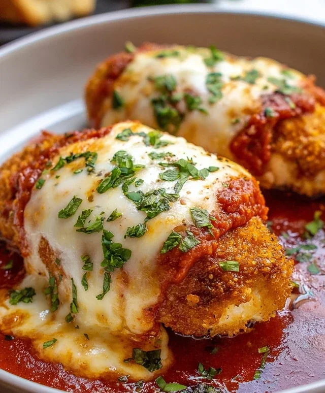 Stuffed Chicken Parmesan Dish