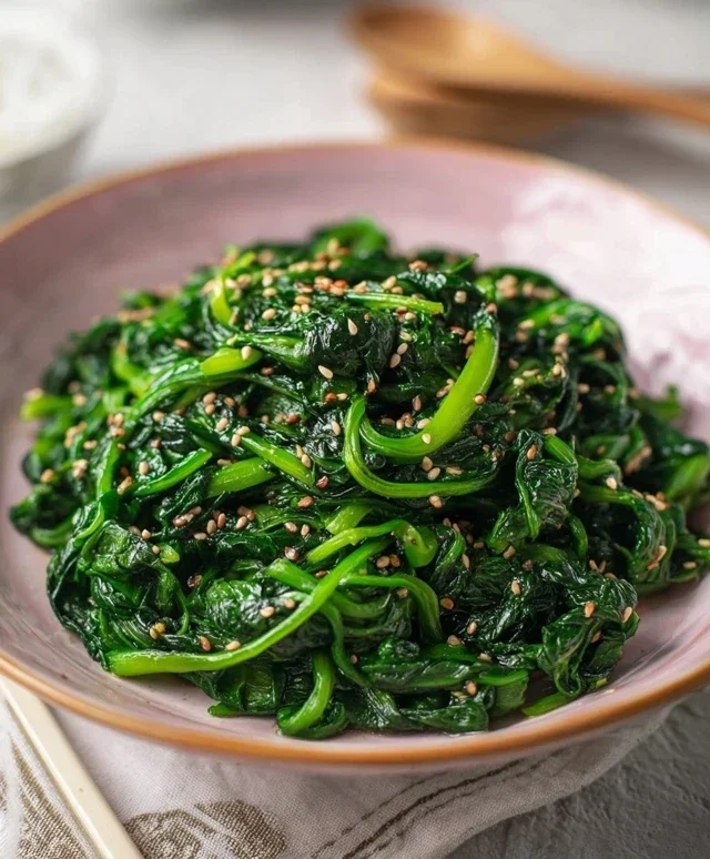 Korean Spinach Side Dish (Sigeumchi Namul)