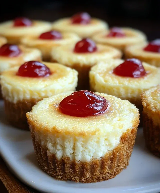 Super Easy Mini Cheesecakes with Vanilla Wafer Crust