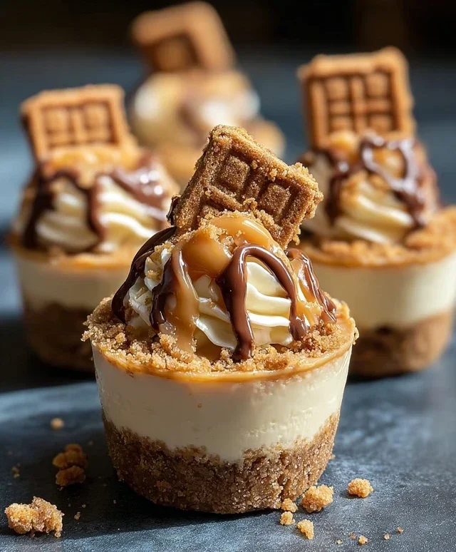 Mini Cookie Butter Cheesecake Cups