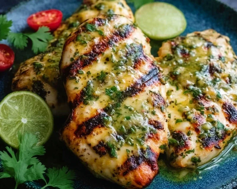Grilled Salsa Verde Pepper Jack Chicken