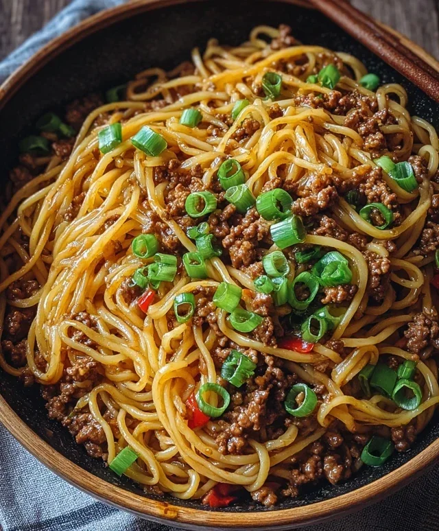 Asian Ground Beef Noodles