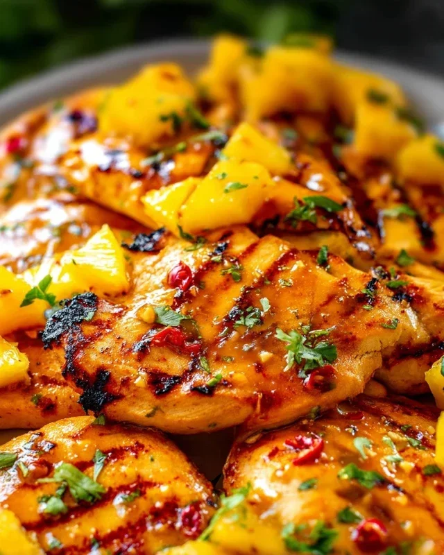 Grilled Mango Pineapple Chicken