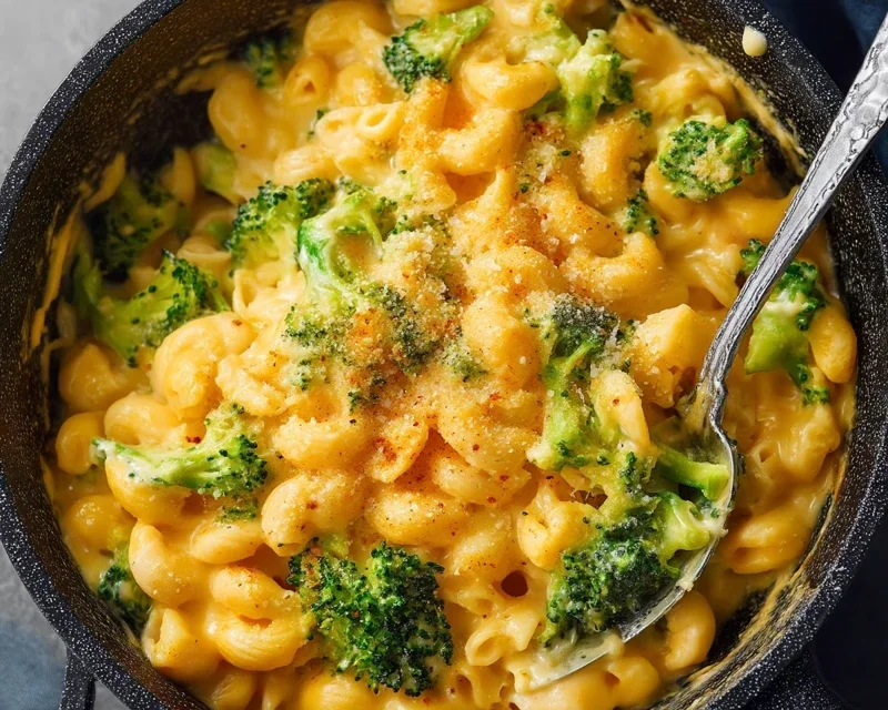 One Pot Healthy Broccoli Mac and Cheese