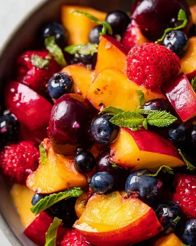 Summer Peach Fruit Salad