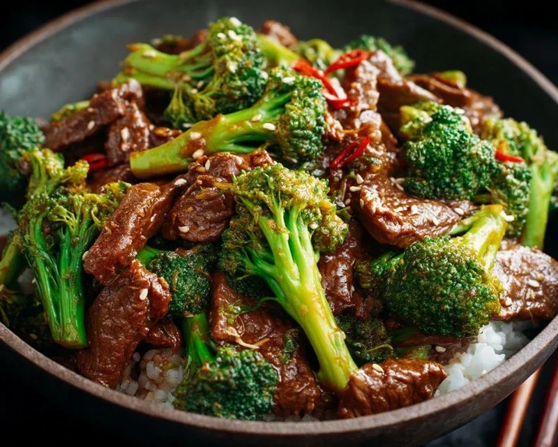 Chinese Beef and Broccoli (牛肉炒西兰花)