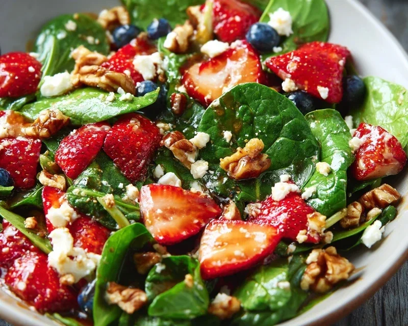 15-Minute Strawberry Spinach Salad