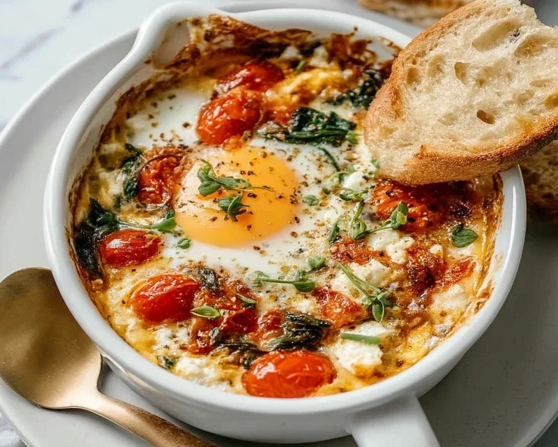 Baked Feta Eggs