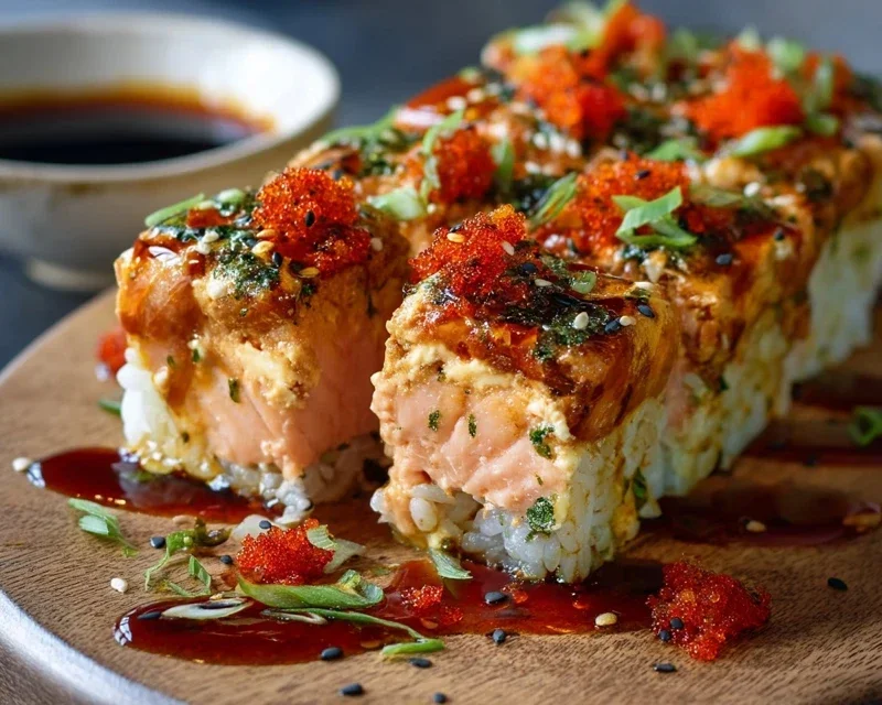 Spicy Salmon Sushi Bake Recipe