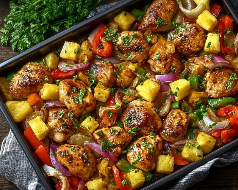 Hawaiian Chicken Sheet Pan
