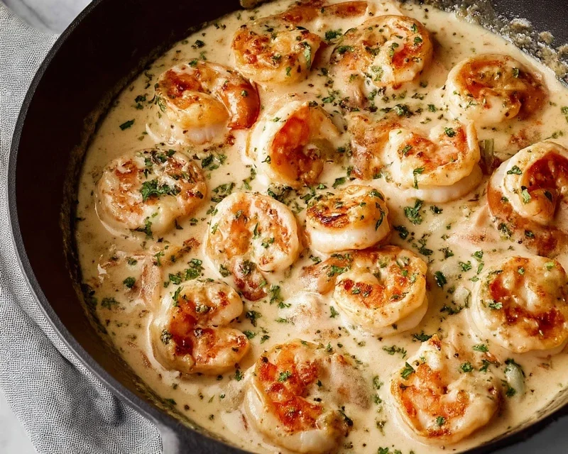 Creamy Garlic Shrimp (15 mins)