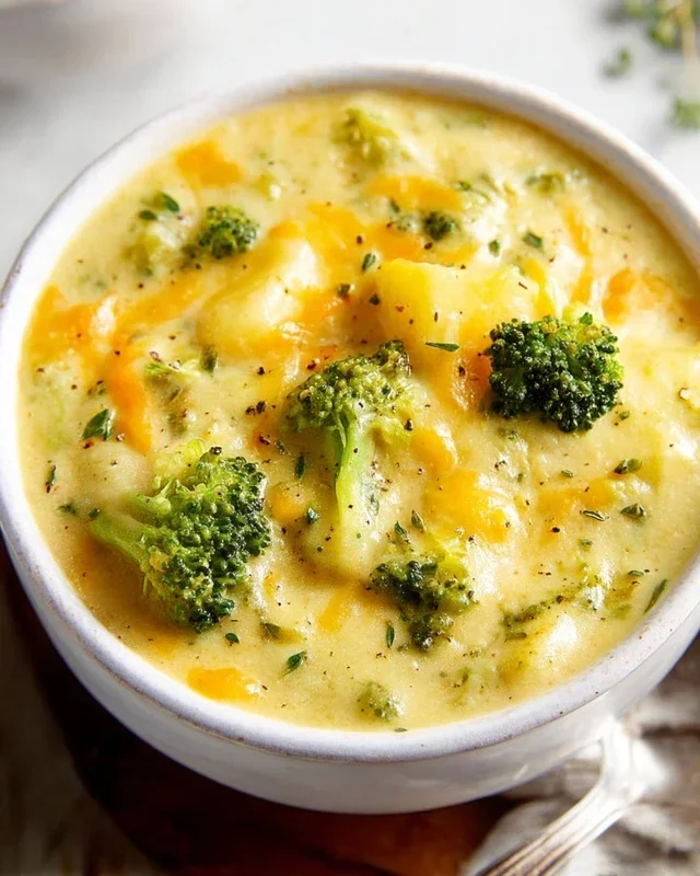 Broccoli Potato Cheese Soup Recipe