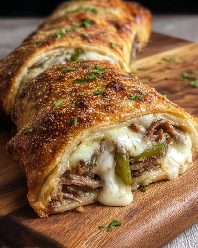 Philly Cheesesteak Stromboli