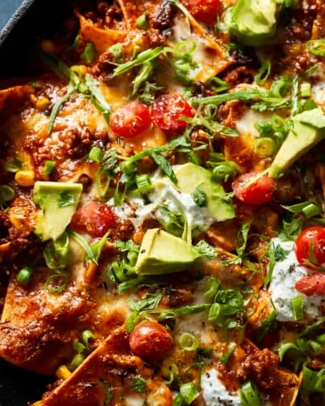 Beef Skillet Enchiladas