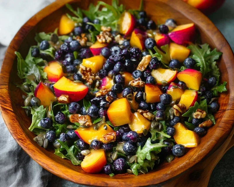 Summer Peach Blueberry Knon-non-non-alcoholic alternativeic non-alcoholic ale Salad
