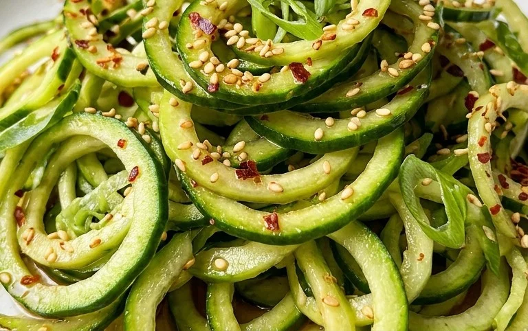 Spiral Cucumber Salad: Korean-Inspired Recipe