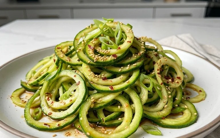 Spiral Cucumber Salad: Korean-Inspired Recipe