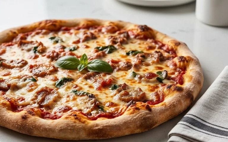 An excellent No Yeast Pizza Dough - quick easy homemade pizza!
